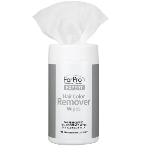 ForPro Professional Collection Expert Hair Color Remover Wipes, Pre-Moistened, Perforated Towelet...