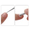 Leadigol Nail Cuticle Pusher,Nail Salon, Nail Trimmer, Under Nail Cleaner,Portable Stainless Steel Point Drill Stick Nail Cleaning Tools Double Head Clean UV Gel Remover Nail File