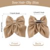 10 Pcs Bow Hair Clips for Women Girls 5.5 Inch Big Hair Bows 10 Solid Colors Handmade Soft Fabric Bowknot French Barrettes Hair Accessories