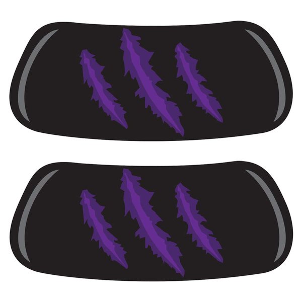 Anderson's Purple and Black Claw Marks EyeBlacks, 12 Pairs per Package, School Spirit, Spirit Gear, Sports Fan Gear, Football Cheerleader Accessories, Homecoming