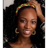 Wosois African Elastic Bead Headband Earrings Set Multicolor Seed Beads Headbands Hair Accessories for Lady Women and Girls (A)