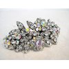 Generic Silver flower shaped crystal hair barrette clip bridal clip bridal barrette
