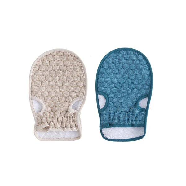 Generic Exfoliating Body Scrubber, Cuozaojin, Loofah for Deep Exfoliating, Fully Remove Dead Skin and Dirt Set of 2, Beige