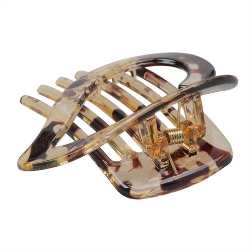 2Pcs Womens Heart Shaped Grip Hair Clip Side Slide Bun Hair Claw Fashion Drop-Resistant Resin BB Clip Hair Accessory (Light coffee)