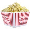 Bekith 6 Pack Plastic Open-Top Reusable Popcorn Boxes, Popcorn Containers Bucket Tub for Movie Night, 9" Square x 6" Tall