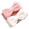 LAOJU Spa Headband Facial Makeup Hairband Bowknot Head Wrap Microfiber Headbands Elastic Hair Band for Washing Face Mask Shower Yoga Sports 2PCS