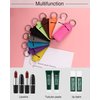 Meiiy Chapstick Holder Keychain Lip Balm Keychain Lipstick Sleeve Pouch Portable Pocket Lip Gloss Tube Holder Stocking Stuffers Gift for Women (10pcs-new)