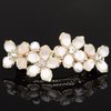 Opal Flower Rhinestone Hair Clip French Crystal Vintage Hair Barrettes Elegant Pearl Hair Accessories,by JINBUYAO (E)