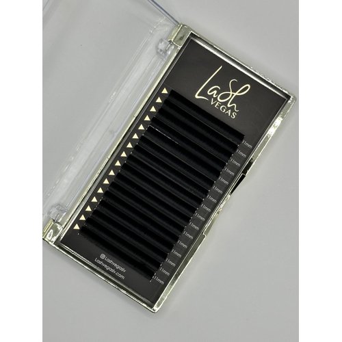 Lash Vegas Easy Fans 0.03 Mega Volume Eyelash Extension D Curl (mix tray 10mm-17mm) – Long Lasting Lash Extensions for Professional Use - 16 Rows
