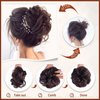 SOFEIYAN Claw Clip Messy Bun Hair Piece Wavy Curly Hair Bun Clip in Claw Chignon Ponytail Hairpieces Synthetic Tousled Updo Hair Extensions Scrunchie Hairpiece for Women, Blonde & Medium Brown