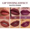 3 Colors Matt Nude Lipstick Lipliner Lip Crayons Pack Set,Velvet Moisture Smooth Matte Lipstick Pencils,Waterproof&Waterlasting,10#11#12#