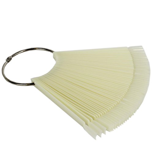 PrettyClaw | Nail Art Palette Color Chart Sample Nail Polish Display Practice Tips Includes Ring Holder - 50 Piece Tips