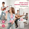 LENRUE Karaoke Machine for Kids with 2 Wireless Microphone, 4 Magic Voices, Karaoke for Girls Boys, Best Birthday Gifts for Kids 4, 5, 6, 7, 8, 9, 10, 11, 12+ (M65 Pink 2 mic)