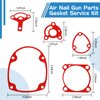 9 Pieces Tools Parts Gasket Kit Bumper Air Nail Gun Parts Nail Gun Driver Bumper Ribbon Spring O-Ring Gasket Pneumatic Tools Piston Driver Replacement Part Compatible with Hitachi NR83 NR83A NR83A2