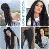SAVASANA 36 Inch Dreadlock Extensions 20 Strands Boho Style Crochet Hair Dreads Synthetic Single Ended Hippie Loc Hair Extensions Black Handmade Crochet Braids for Women & Men
