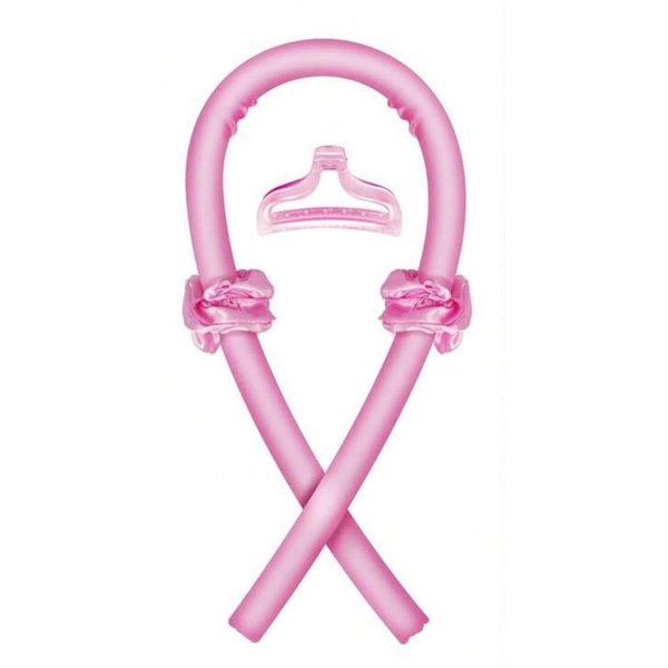 Satin Heatless Hair Curler,Hair Rollers For Heatless Curls With Hair Claw Clip,Soft Rubber Heatless Curling Rod Headband,Heatless Curling Set For Sleep In Overnight (Pink),Pink Accessories