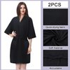 Syhood 2 Pieces Salon Robes Smock for Clients Waterproof Hairdressing Gown Salon Cape (2 Pockets)