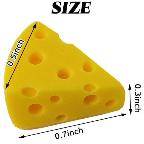 NSBELL 100PCS Miniatures Kitchen Food Cheese Miniature Artificial Cheese Models Mini Resin Simulation Cheese for Dollhouse Kitchen Decoration DIY Accessory