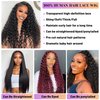 26 Inch Deep Wave Lace Front Wigs Human Hair 13x4 HD Lace Front Wigs Human Hair Pre Plucked 180% Density Deep Curly Human Hair Wig Wet and Wavy Glueless Frontal Human Hair Lace Front Wigs for Women