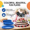 Exquisite 7 Inch. Dessert Plates Dark Blue Plastic Plates Disposable, 100 Count Dark Blue Plate Set, Disposable Plates For Party, Plastic Plates For Party, Great Party Supplies & Plastic Party Plates