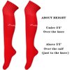 Luwint Knee High Socks for Soccer Baseball Costume, Men and Women Size 6-10, 1 Pair (Red)