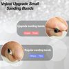 Vnjaoi 80 Pcs 3mm Small Sanding Bands with 2Pcs Small Mandrel Bit for Nail Drill, 150# 240# Grit Upgrade Design Mini Nail Sanding Bands for Acrylic Nails Gel Removing Shaping, Manicure Nail Salon Use