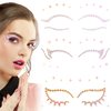 OIIKI 3 Sheets Eye Gems Stickers, Acrylic Face Makeup Rhinestones, Colorful Star Pearl Gems Eye Face Jewels, Halloween Glitter Eye Tattoo Stickers for Women Girls for Parties, Festivals