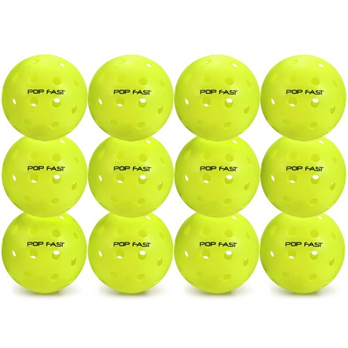 insum Durable 40 Holes Outdoor Pickleballs Balls, High Performance Pickleballs for Daily Training Tournament Play | ONE-Piece Rotational Molded Tech,4 & 12 Pack