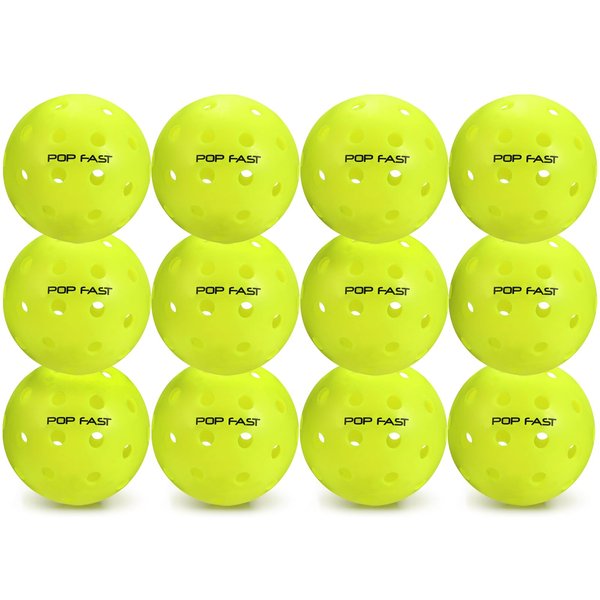 insum Durable 40 Holes Outdoor Pickleballs Balls, High Performance Pickleballs for Daily Training Tournament Play | ONE-Piece Rotational Molded Tech,4 & 12 Pack