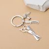 PHAETON 20PCS Hairdresser Hair Dryer Scissor Comb Charm Pendant Keychain Keyring,Perfect for Salon Owner or Hair Stylist Gift Jewelry Graduation Gift