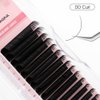 NATUHANA Round Eyelash Extensions 0.15mm DD Curl Russian Volume Lash 8-15mm Mixed Tray False Lashes Supplies,Classic Individual Lash Extensions 16Rows/Case Matte Black (black;0.15 DD, 8-15 MIX)