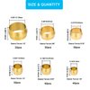 Breezliy 210PCS Tube OD（1/8" 3/16" 1/4" 5/16" 3/8" 1/2") Brass Compression Sleeves Ferrules,6 Sizes Brass Compression Fitting Assortment Kit