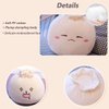 Yoholto Dumpling Plush Pillow with Cute Features, Stuffed Bun Plush, Funny Food Toy Gifts for Kids Adults(12.2 * 9.8in,Frown)