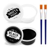 Black and White Face Paint Set - 2.5 oz Halloween Face Body Paint Skeleton Ghost Skull Cosplay Costume Professional SFX Corpse Special Effects Makeup Kit for Adults Kids Full Coverage Skin Paints