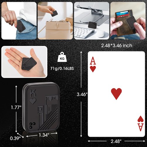 JUDIXY Fidget Slider, Metal Poker Push Card, Fidget Toys, Fidget Toys Adults, Fidget Clicker, Relieve Stress Anxiety ADHD, Office Desk Toys, Gift for Boyfriend, Husband and Father (Black K)