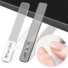 Glass Nail File - 2PC Upgrade Glass Nail Shiner for Natural Nails Nano Nail Buffers Crystal Polisher with Case, Professional Manicure Tools Kit for Acrylic Nail Care for Women and Girls