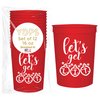 Christmas Cups, Lets Get Lit, Set of 12, 16 Oz Each Christmas Plastic Cups, Holiday ups, Christmas Party Favors Adults, Christmas Party Cups, Christmas Decorations