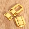 dophee Toggle Catch Lock 0.98"x0.79" Gold Retro Style Iron Hasp Wood Chest Lock Latch Clasp with Screws for Jewellery Box Suitcase Chest Decoration (5-Pack)