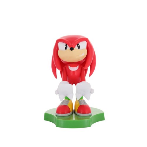 Exquisite Gaming: Holdems: SEGA - Knuckles - Earbud & Phone Holder, Cable Guys Stand, Mini Collectibles with a Twist, Classic Sonic, Licensed Figure