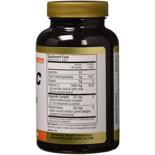Windmill Vitamin C 500 mg Dietary Supplement chewable wafers with Acerola - 5