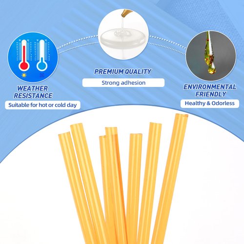 Neitsi 12Pcs Keratin Glue Sticks for Hair Extensions,Professional Hot Melt Glue Stick,Hair Adhesive Keratin Gun Bond Glue Stick for DIY Project (Yellow）