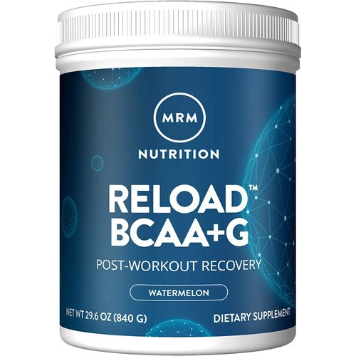 MRM Nutrition Reload BCAA+G Post-Workout Recovery | Watermelon Flavored | 9.6g Amino Acids | with CarnoSyn® | Muscle Recovery | Keto Friendly | 840g, 67 Servings