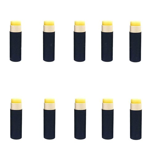 Healthcom 10 Pack 15ml Paperboard Lip Balm Tubes Kraft Paper Lipstick Tube Cardboard 0.5 Oz Empty Deodorant Container Solid Perfume Tube Cosmetic Box for DIY Chapstick Deodorant Crayon(Black)