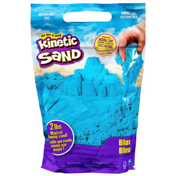 Kinetic Sand, The Original Moldable Sensory Play Sand, Blue, 2 lb. Resealable Bag, Ages 3+