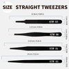Precision Craft Tweezers Set,3 Pcs Pointed Tweezers,2 Pcs Curved Tweezers,2 Pcs Precision Serrated Tweezers for Eyelash Extensions,Craft, Jewelry,Soldering,Electronics Etc