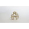 Generic Small bow tie pearl and gold metal hair claw clip bridal clip