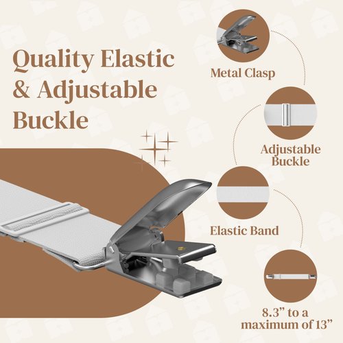 FeelAtHome 8 PCS Bed Sheet Clips Keep Bedsheets in Place-Corner Bands Suspenders for Fitted Sheets - Mattress Sheets Grippers Holders Straps Fits from Twin Queen King Garters Fasteners Clamps (White)