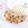 2 PCS Flower Bridal Hair Comb Rhinestone Barrette Hairpin for Women Decorative Chinese Style Hair Clips Hair Accessories