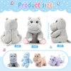 HyDren 5 Pieces Hippo Plush Toys Set Mom Hippo Stuffed Animals with 4 Small Hippo Plushies in Her Tummy Soft Cute Birthday Gifts Operation Christmas Bulk Items for Boys Girls Hippo Lovers