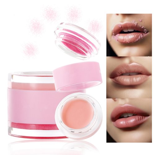 2 in 1 Lip Scrub Exfoliator Lip Exfoliator Scrub and Moisturizer for Overnight Repair and Treatment of Dry Cracked Lip Plumper Mask Cruelty-Free & Vegan